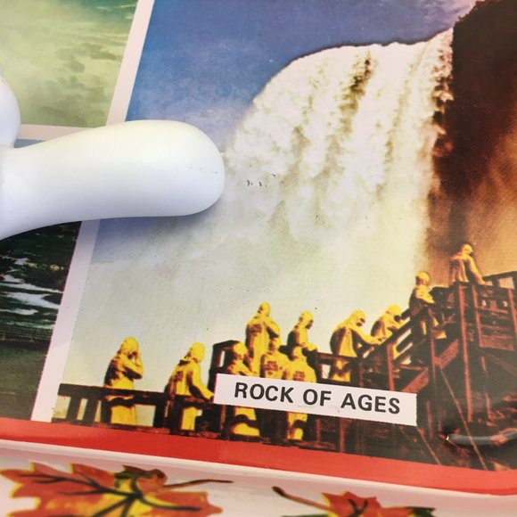 Vintage Niagara Falls New York Canada USA White Rectangular Metal Tin Tray Image - Picture 9 of 10